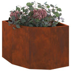 vidaXL Eckpflanzer Rostig 45 x 45 x 35 cm Wetterfeststahl