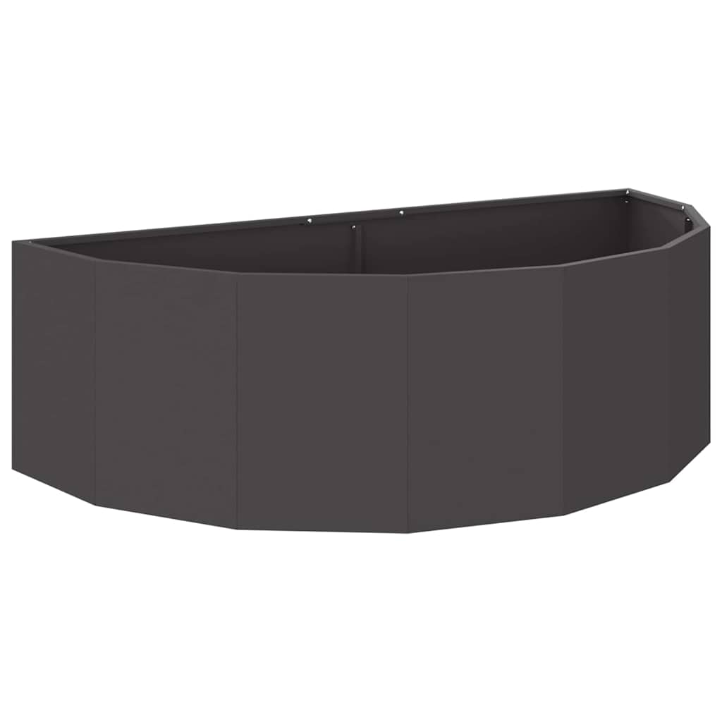 vidaXL Pflanzkübel Schwarz 120 x 60 x 35 cm Stahl