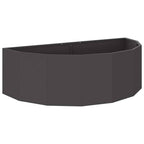 vidaXL Pflanzkübel Schwarz 120 x 60 x 35 cm Stahl