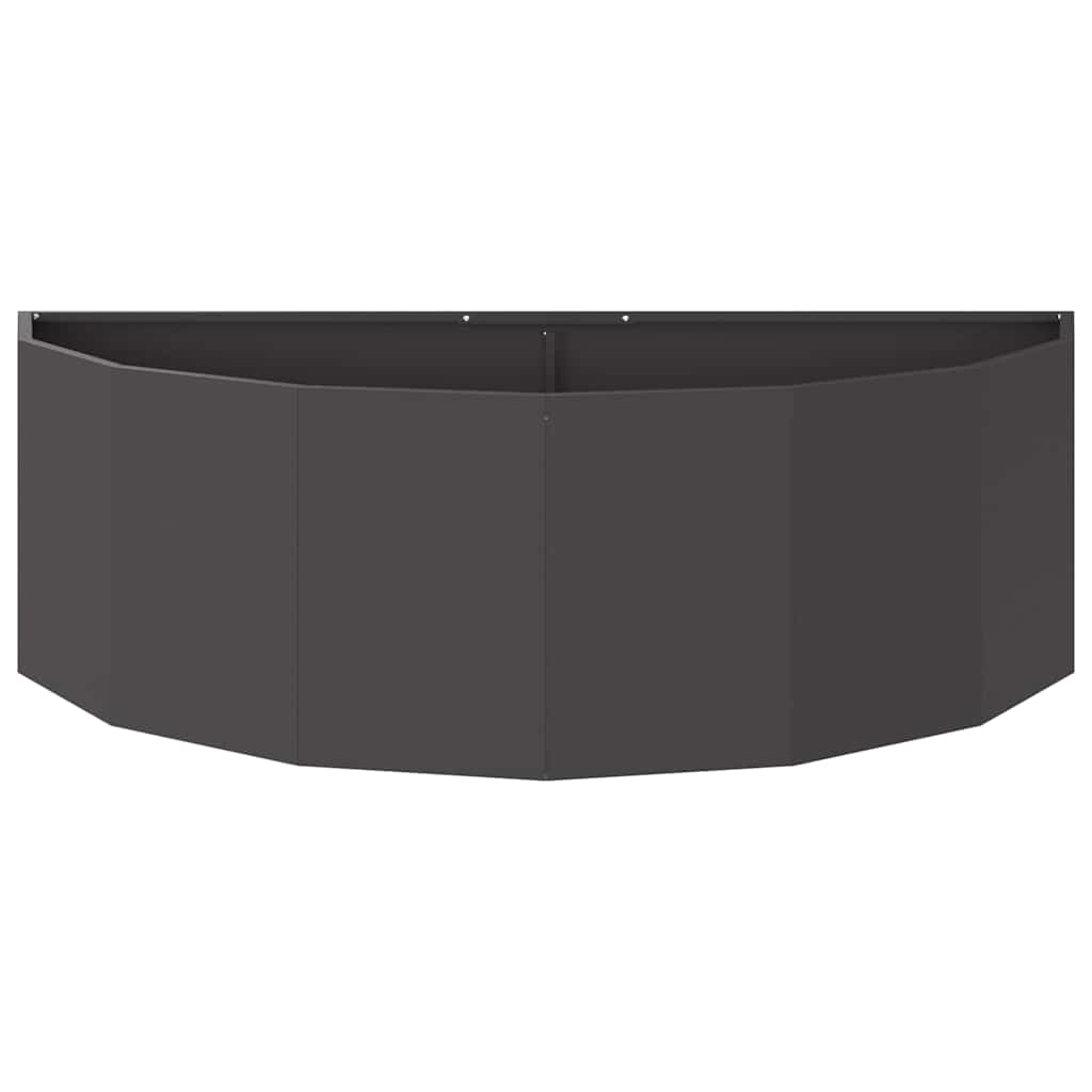 vidaXL Pflanzkübel Schwarz 120 x 60 x 35 cm Stahl