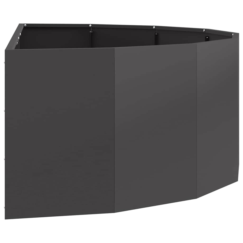 vidaXL Pflanzkübel Schwarz 120 x 60 x 35 cm Stahl