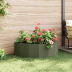 vidaXL Pflanzkübel Olive Grün 120 x 60 x 35 cm Stahl