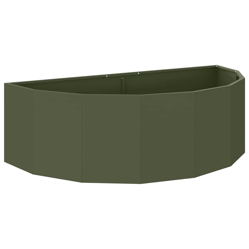 vidaXL Pflanzkübel Olive Grün 120 x 60 x 35 cm Stahl