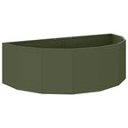 vidaXL Pflanzkübel Olive Grün 120 x 60 x 35 cm Stahl