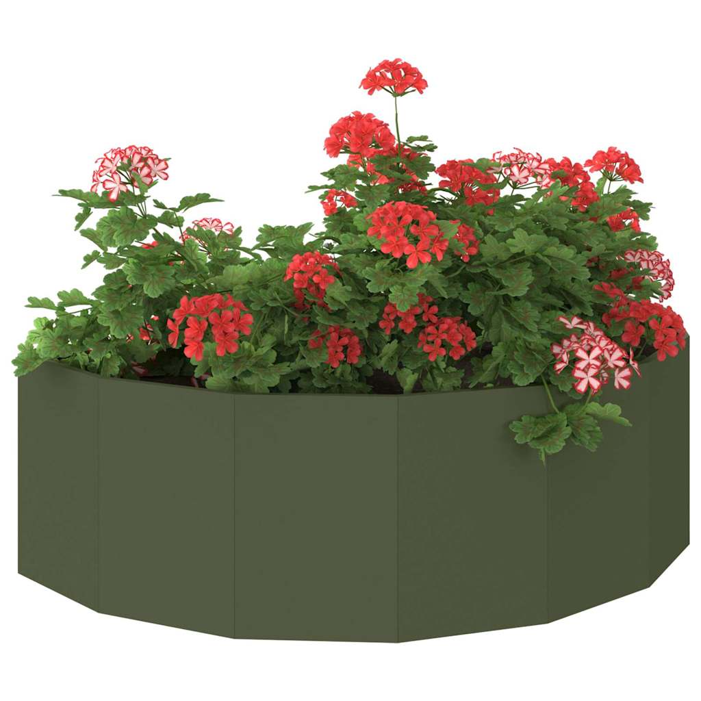 vidaXL Pflanzkübel Olive Grün 120 x 60 x 35 cm Stahl