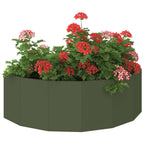 vidaXL Pflanzkübel Olive Grün 120 x 60 x 35 cm Stahl