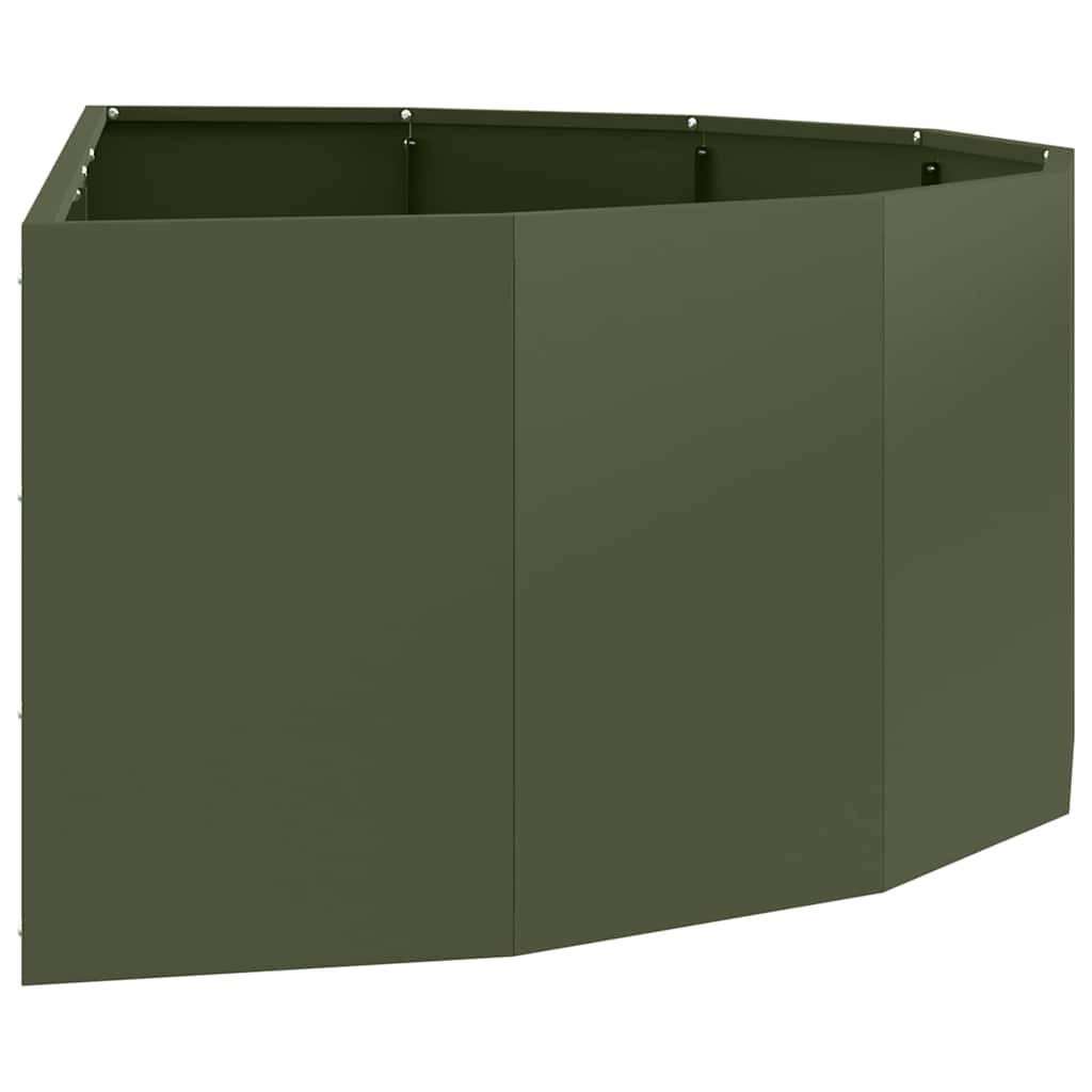 vidaXL Pflanzkübel Olive Grün 120 x 60 x 35 cm Stahl
