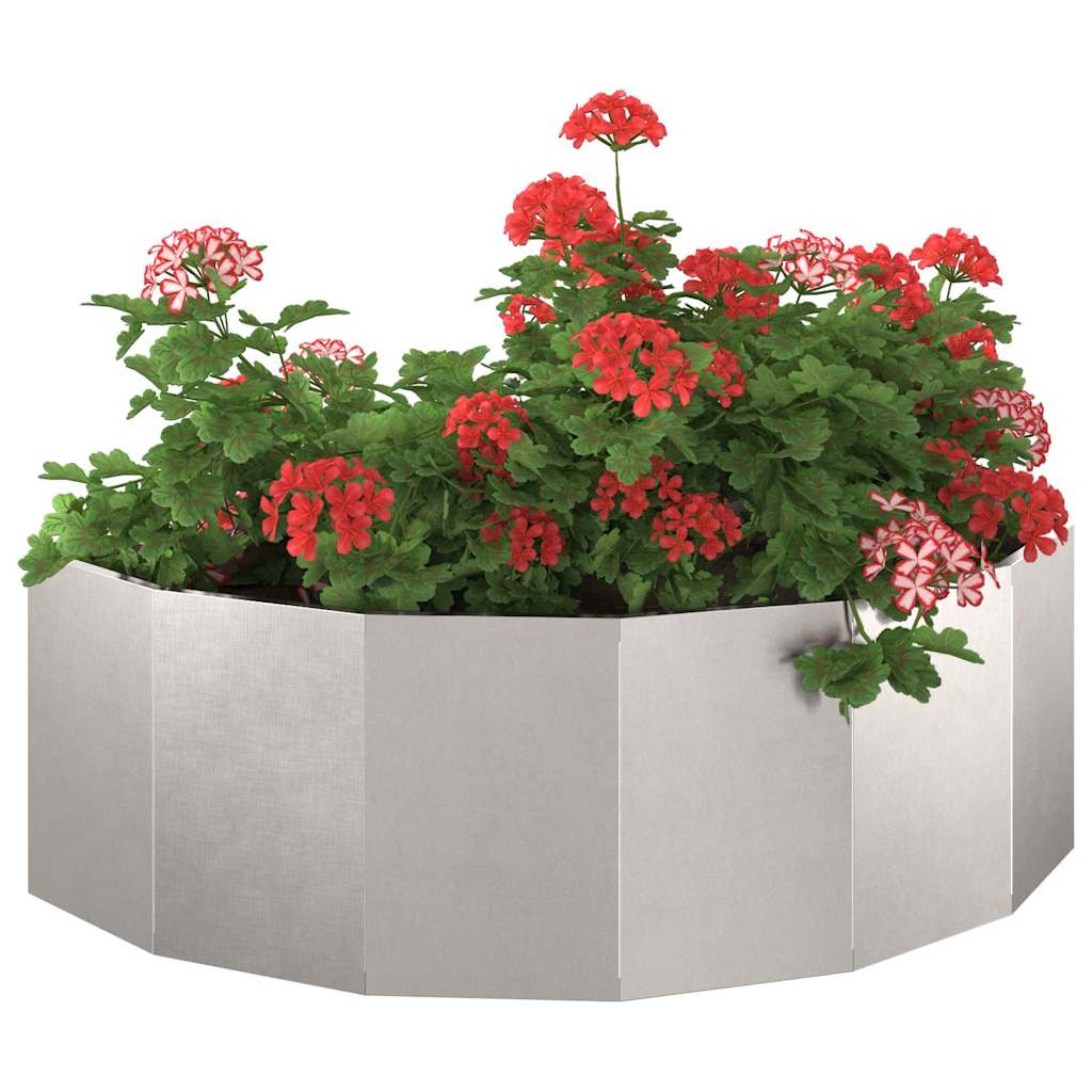 vidaXL Pflanzkübel Silber 120 x 60 x 35 cm Edelstahl