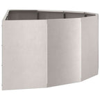vidaXL Pflanzkübel Silber 120 x 60 x 35 cm Edelstahl