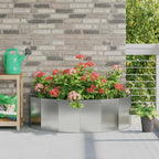 vidaXL Pflanzkübel Silber 120 x 60 x 35 cm Verzinkter Stahl