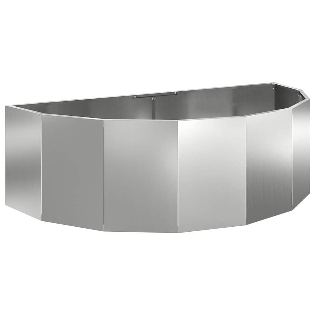 vidaXL Pflanzkübel Silber 120 x 60 x 35 cm Verzinkter Stahl