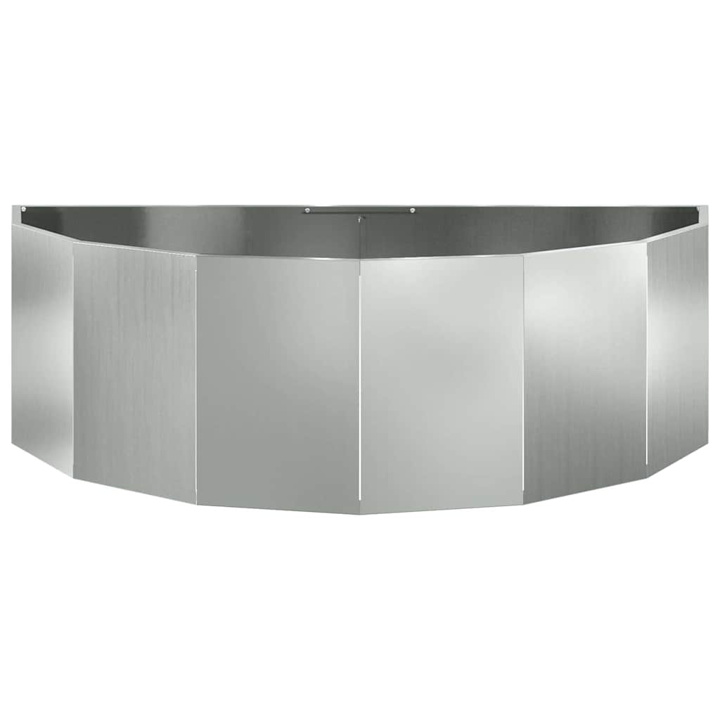 vidaXL Pflanzkübel Silber 120 x 60 x 35 cm Verzinkter Stahl
