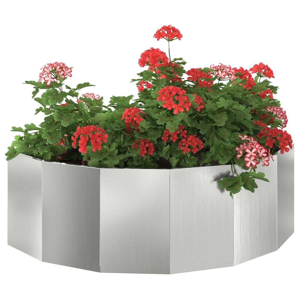 vidaXL Pflanzkübel Silber 120 x 60 x 35 cm Verzinkter Stahl