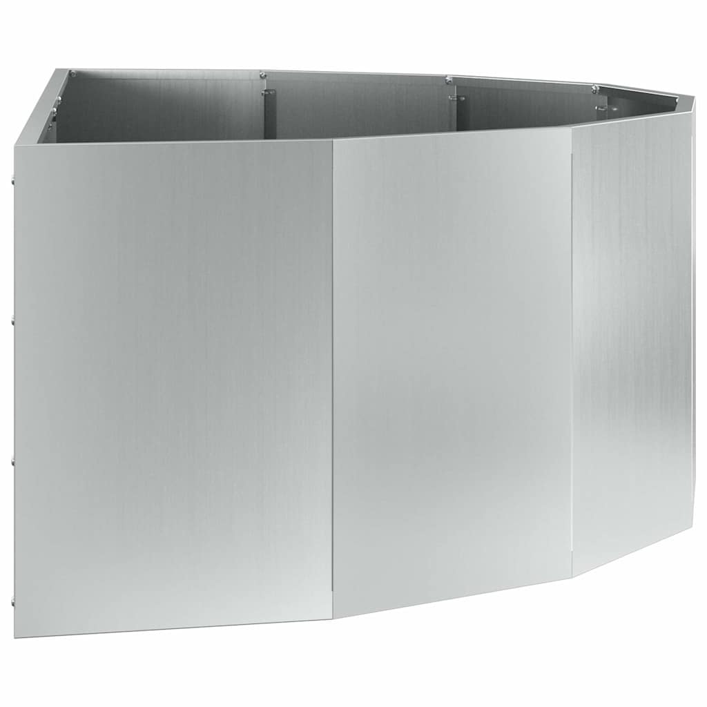 vidaXL Pflanzkübel Silber 120 x 60 x 35 cm Verzinkter Stahl