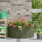 vidaXL Pflanzkübel Olive Grün 120 x 60 x 35 cm Stahl