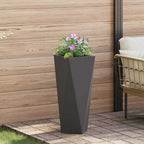 vidaXL Pflanzkübel 2 pcs Schwarz 30 x 30 x 75 cm Stahl