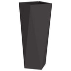vidaXL Pflanzkübel 2 pcs Schwarz 30 x 30 x 75 cm Stahl