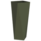 vidaXL Pflanzkübel 2 pcs Olive Grün 30 x 30 x 75 cm Stahl