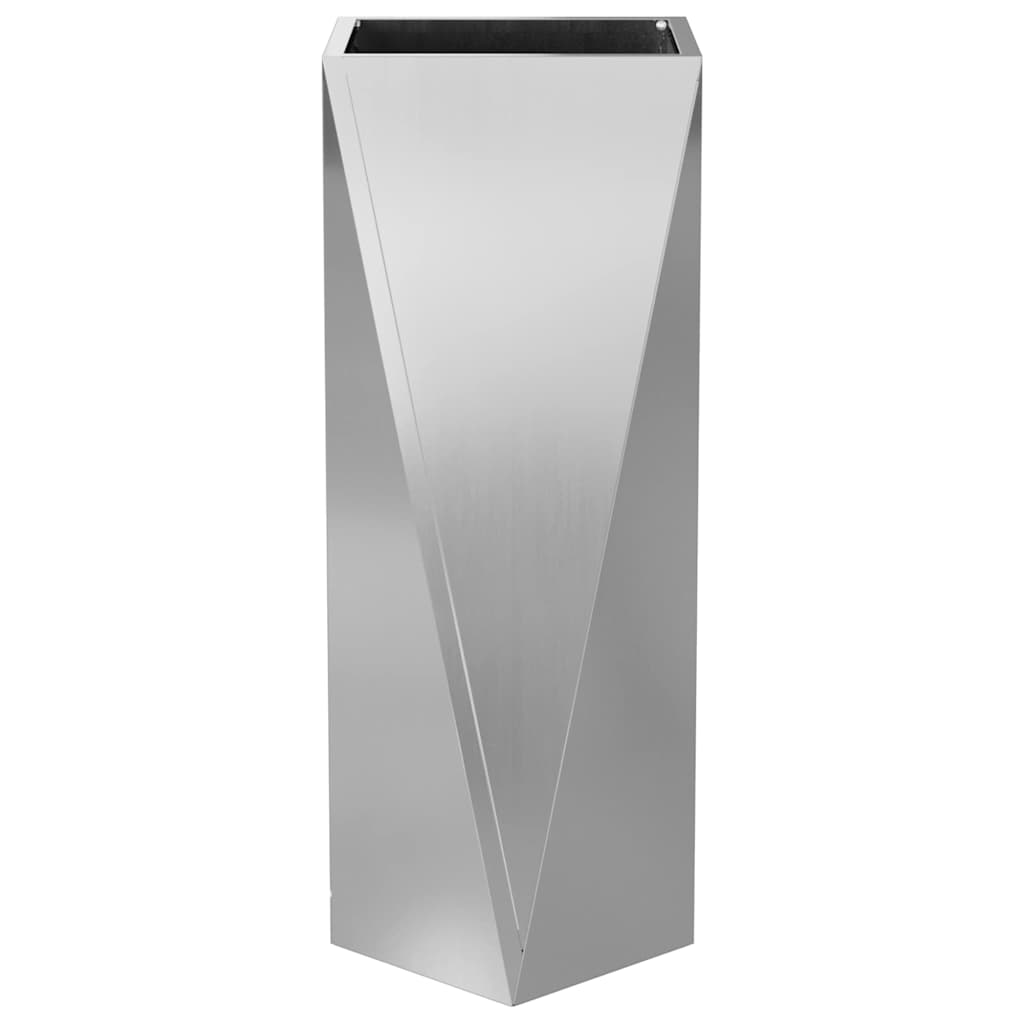 vidaXL Pflanzkübel 2 pcs Silber 30 x 30 x 75 cm Verzinkter Stahl