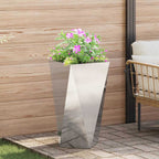 vidaXL Pflanzkübel 2 pcs Silber 40 x 40 x 75 cm Edelstahl