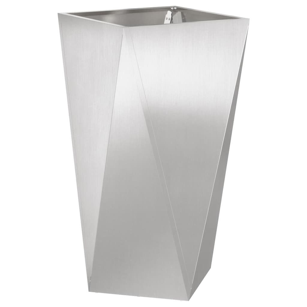vidaXL Pflanzkübel 2 pcs Silber 40 x 40 x 75 cm Edelstahl