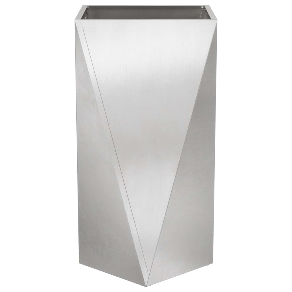 vidaXL Pflanzkübel 2 pcs Silber 40 x 40 x 75 cm Edelstahl