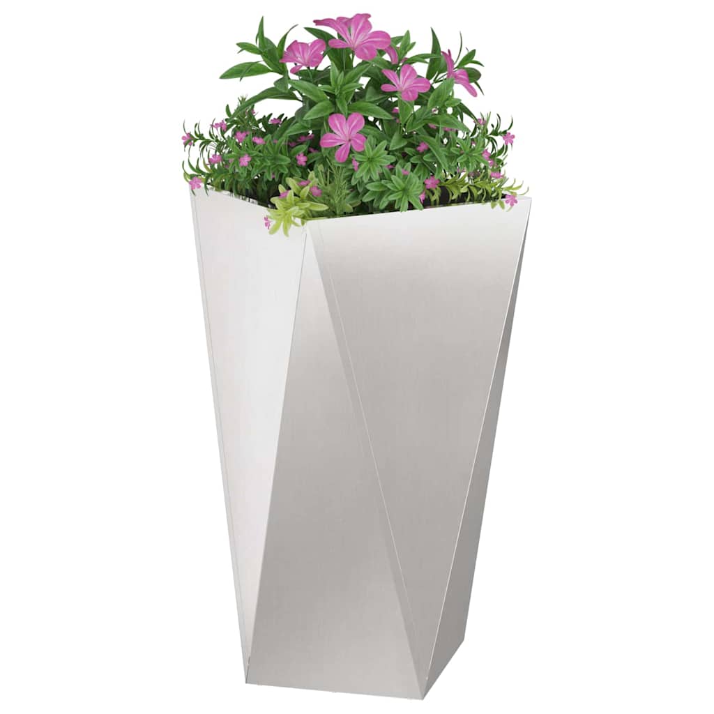 vidaXL Pflanzkübel 2 pcs Silber 40 x 40 x 75 cm Edelstahl