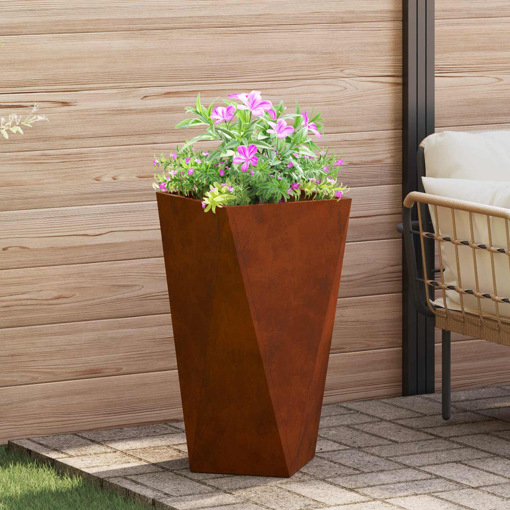 vidaXL Pflanzkübel 2 pcs Rostig 40 x 40 x 75 cm Wetterfeststahl