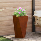 vidaXL Pflanzkübel 2 pcs Rostig 40 x 40 x 75 cm Wetterfeststahl