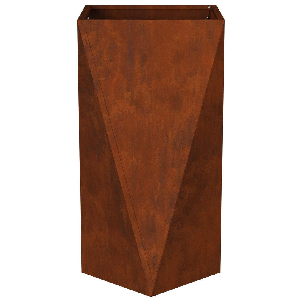 vidaXL Pflanzkübel 2 pcs Rostig 40 x 40 x 75 cm Wetterfeststahl