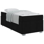 vidaXL Bettrahmen mit Matratze Schwarz 80 x 200 cm Stoff