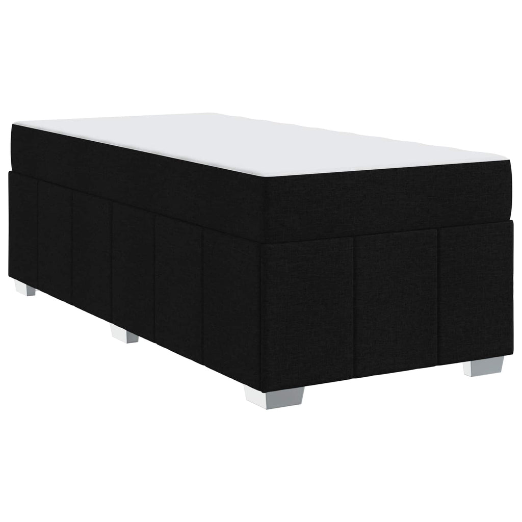 vidaXL Bettrahmen mit Matratze Schwarz 80 x 200 cm Stoff