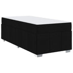 vidaXL Bettrahmen mit Matratze Schwarz 80 x 200 cm Stoff