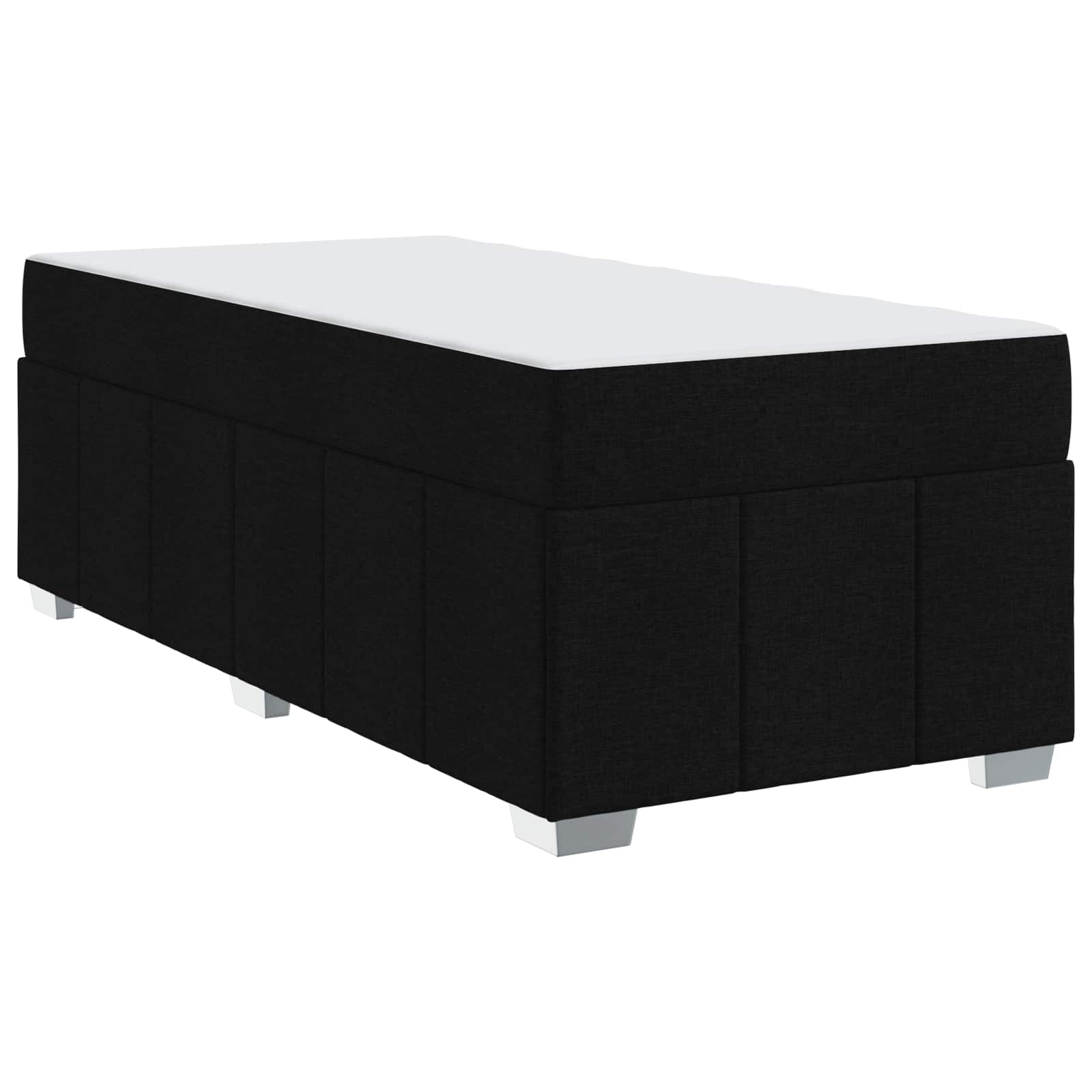 vidaXL Bettrahmen mit Matratze Schwarz 80 x 200 cm Stoff