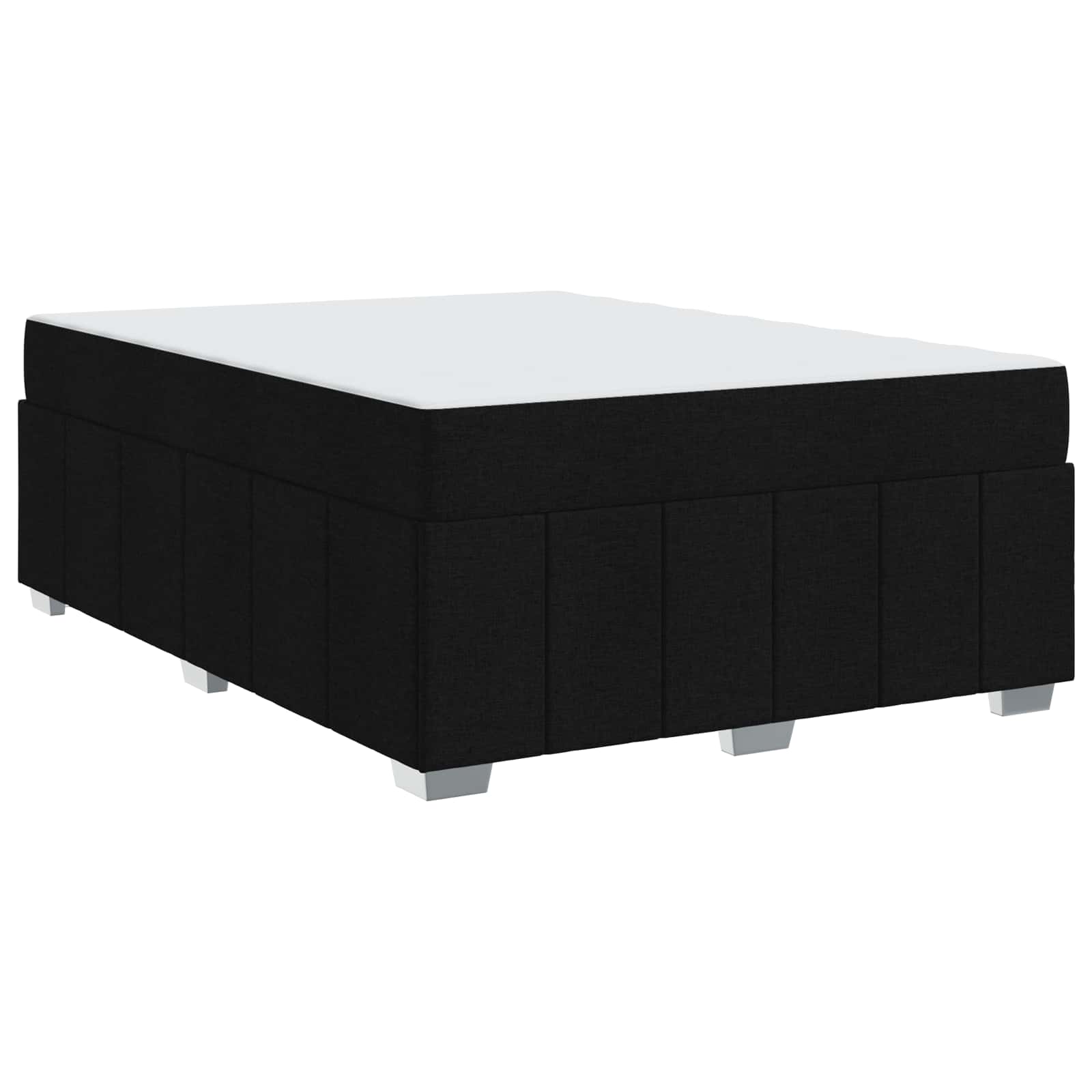 vidaXL Bettgestell mit Matratze Schwarz 140 x 200 cm Stoff