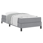 vidaXL Boxspringbett mit Matratze Hellgrau 80 x 200 cm Stoff