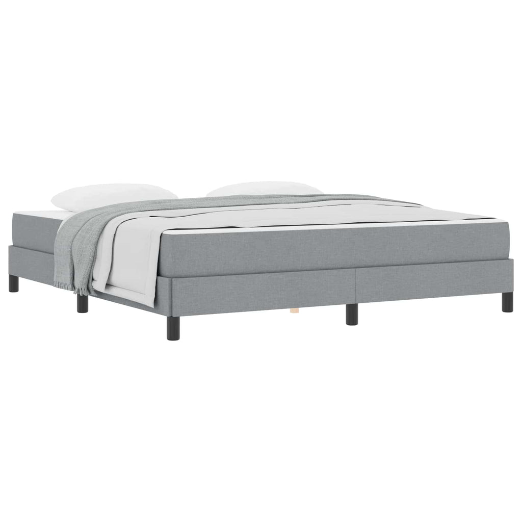 vidaXL Boxspringbett Hellgrau 180 x 200 cm Stoff
