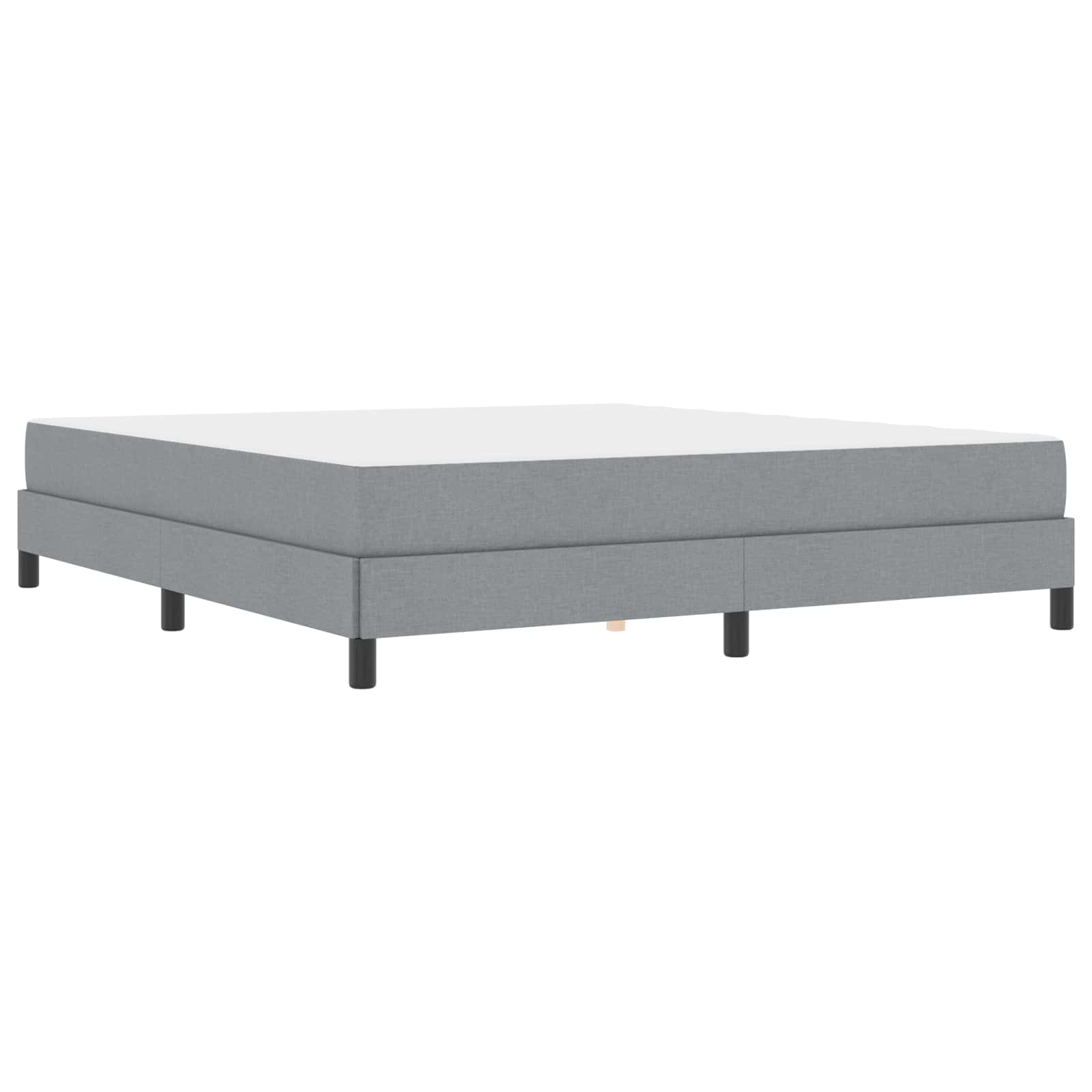 vidaXL Boxspringbett Hellgrau 180 x 200 cm Stoff
