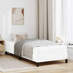 vidaXL Bettrahmen mit Matratze Reinweiß 80 x 200 cm Stoff