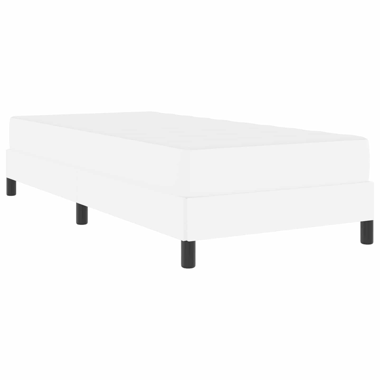 vidaXL Bettrahmen mit Matratze Reinweiß 80 x 200 cm Stoff