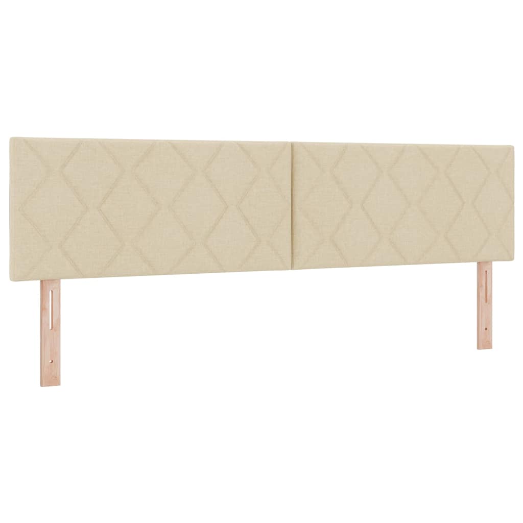 vidaXL Boxspringbett mit Matratze Creme 200 x 180 cm Polyester