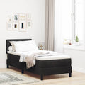 vidaXL LED Boxspringbett mit Matratze mit LED Schwarz 80 x 200 cm Samt