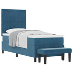 vidaXL Boxspringbett mit Kissen Dunkelblau 200 x 80 cm Samt