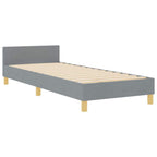 vidaXL Bettgestell mit Kopfteil Hellgrau 80 x 200 cm Stoff