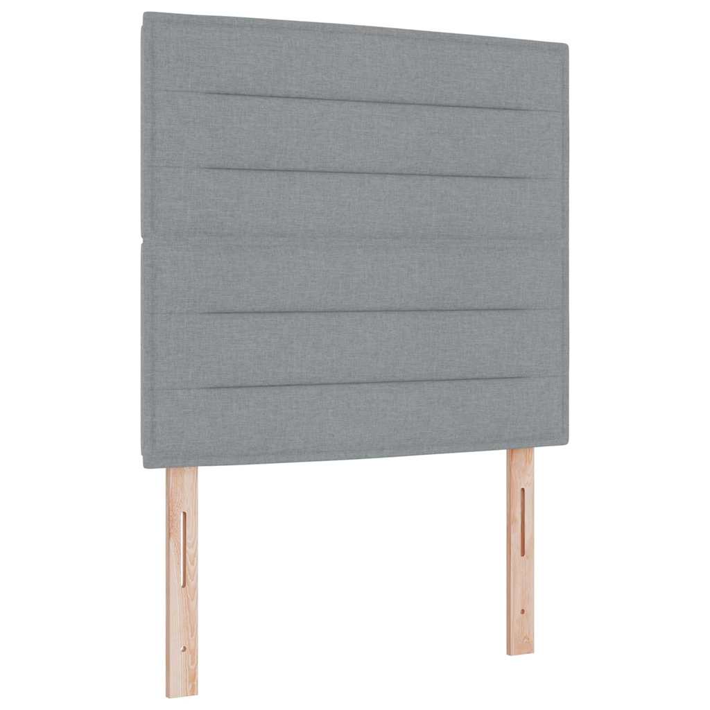 vidaXL Bettgestell mit Kopfteil Hellgrau 80 x 200 cm Stoff