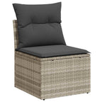 vidaXL Gartensofa-set 5 pcs Hellgrau und Dunkelgrau Poly-Rattan