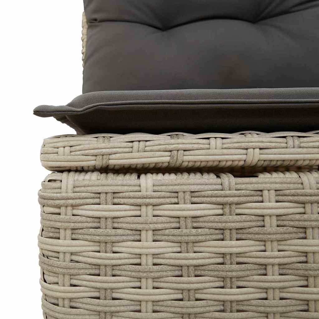 vidaXL Gartensofa-set 7 pcs Hellgrau und Dunkelgrau Poly-Rattan