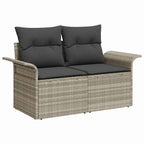 vidaXL Gartensofa-set 7 pcs Hellgrau und Dunkelgrau Poly-Rattan