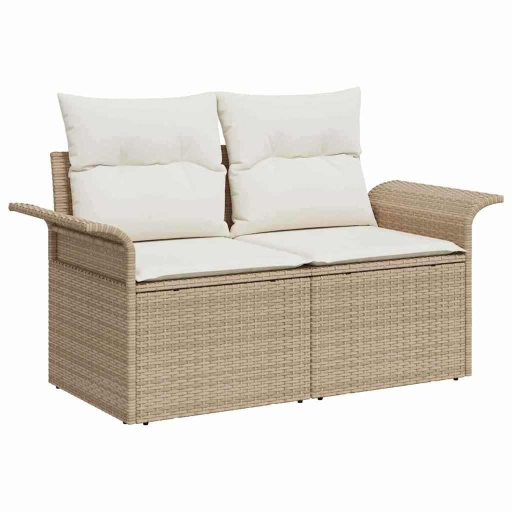 vidaXL Gartensofa-set mit Kissen 7 pcs Beige und Creme 55 x 55 x 37 cm