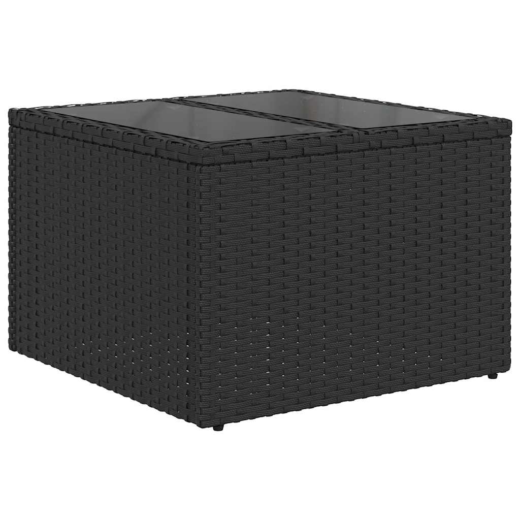 vidaXL Gartensofa-set mit Kissen 8 pcs Schwarz und Creme Poly-Rattan